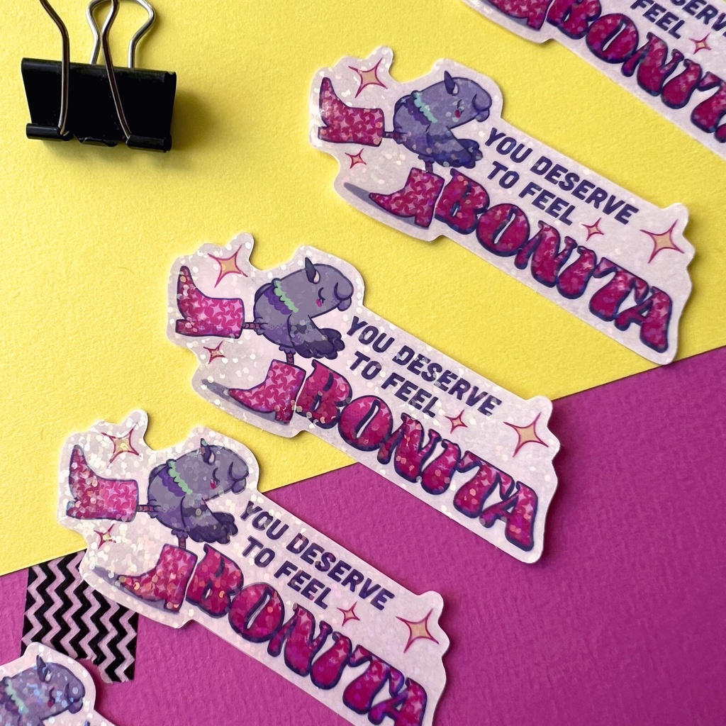 [You deserve to feel Bonita Sticker] You deserve to feel Bonita - STICKER DIE-CUT 9 x 3,8 cm