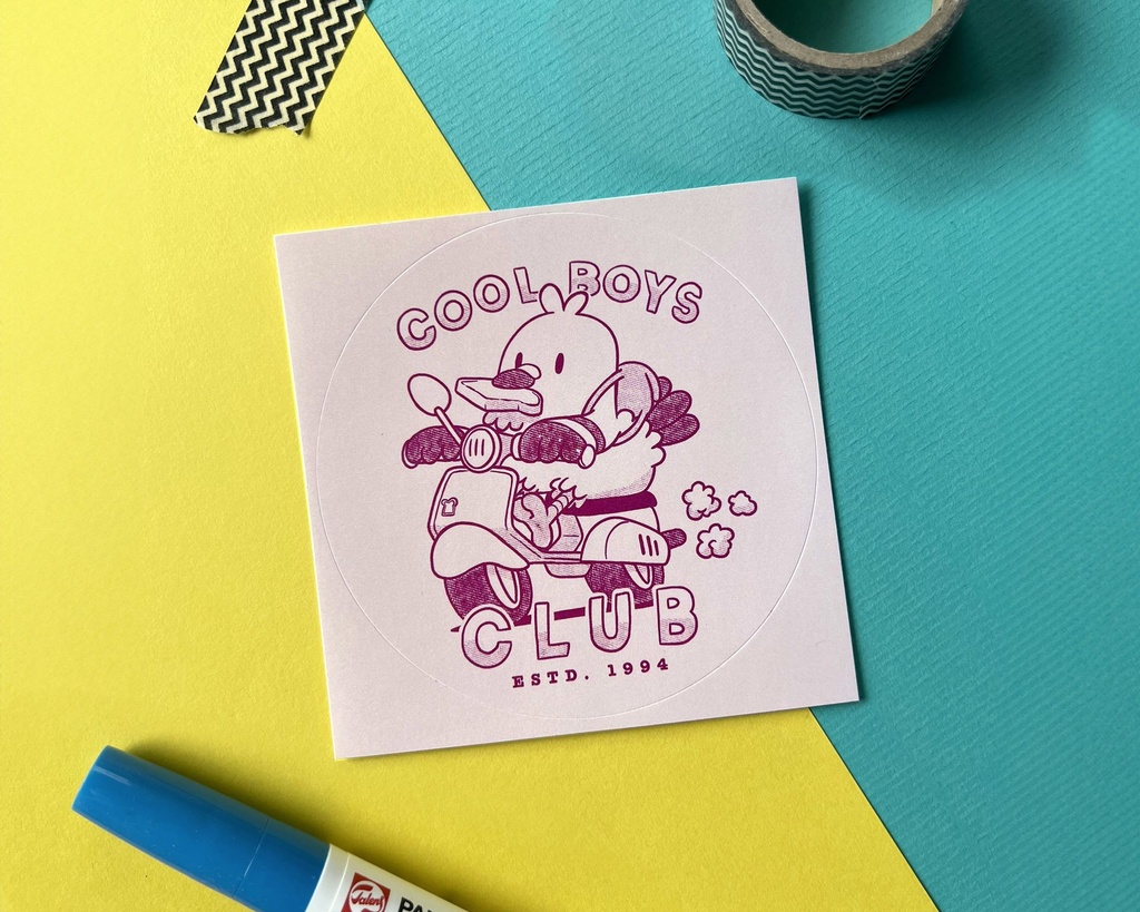 [Coo' Boys Club Sticker] Coo' Boys Club – ROUND STICKER 9,5 x 9,5 cm