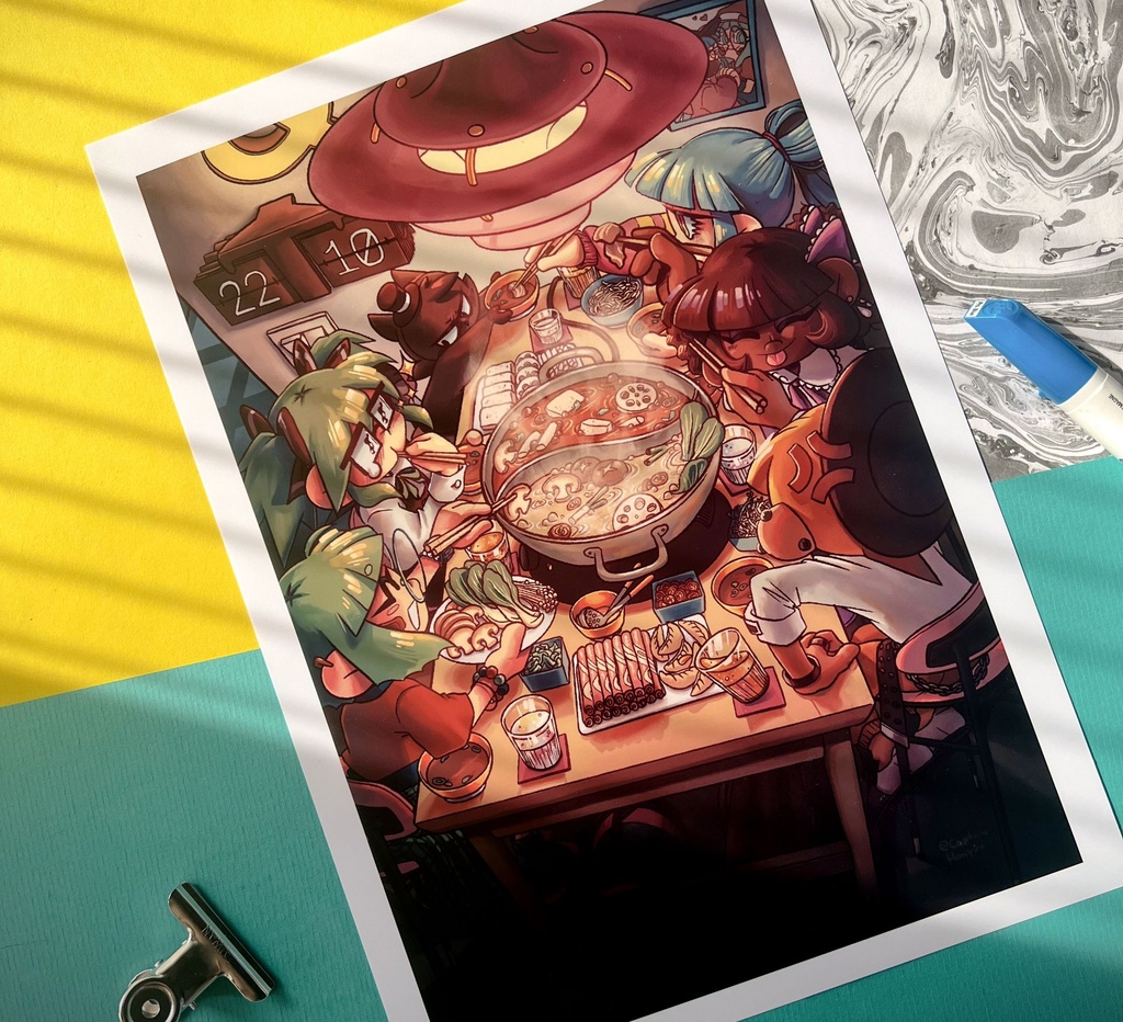 [Hotpot with Friends Print] Hotpot with Friends – A4 PRINT – 21 x 29,7 cm