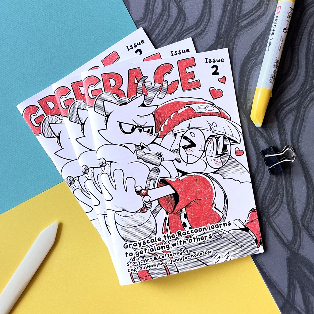 [Comic Zine #2] GRA(y)CE – ISSUE 2 of The origin story of Grayscale the Raccoon – PRINTED ZINE