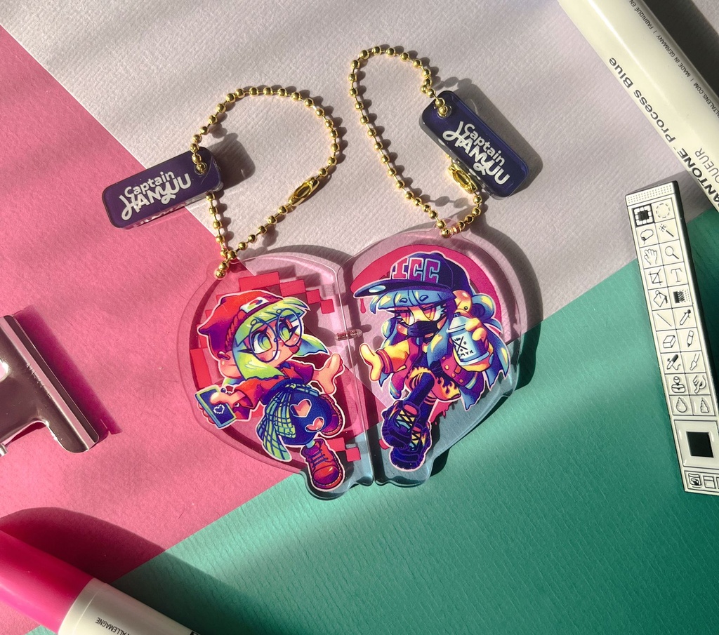 [Magnetic Double Keychain] Me & You – ACRYLIC KEYCHAIN SET – 5,5 x 9 cm