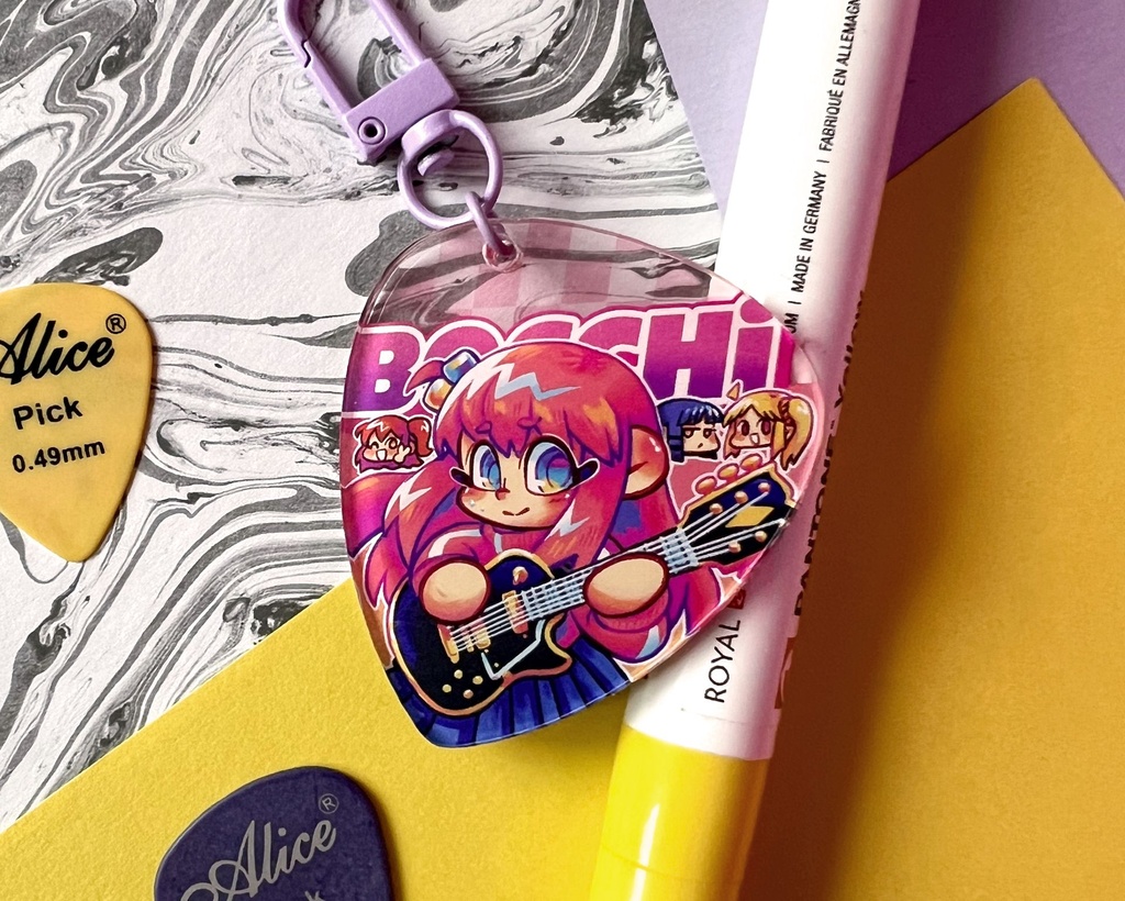 [Bocchi Charm] You can do it Bocchi! – ACRYLIC KEYCHAIN – 5,5 x 5 cm