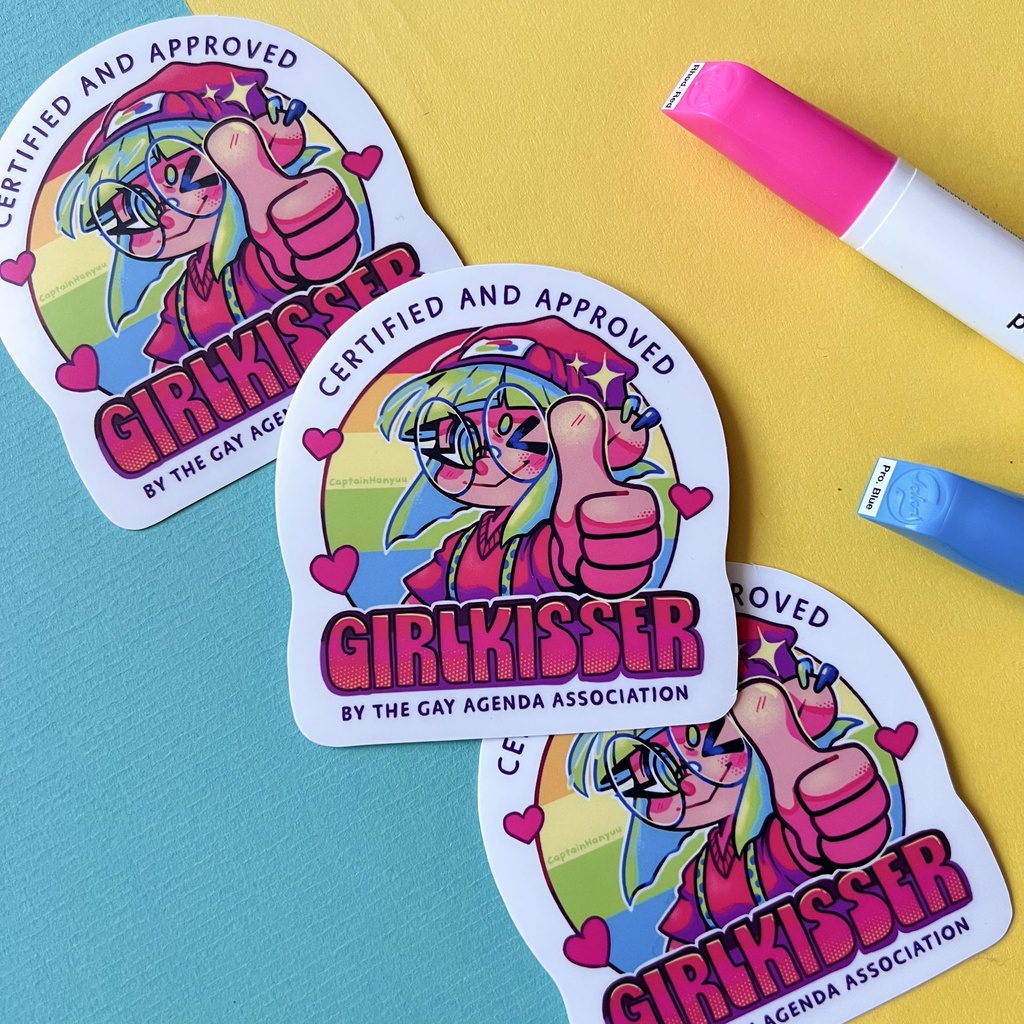 [Certified Girlkisser Sticker] Certified Girlkisser - STICKER DIE-CUT 7,5 x 8 cm
